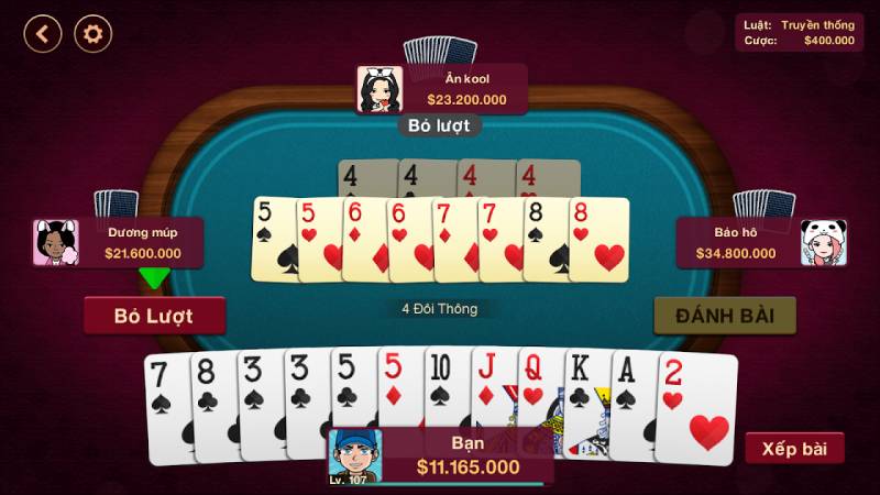 Chiến thuật chơi tiến lên miền Nam hốt tiền tỷ